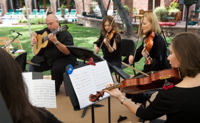 PCM Musicians playing an outdoor concert