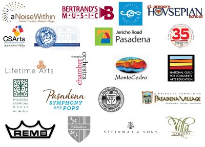 Collage of logos representing sponsors and donors of Pasadena Conservatory