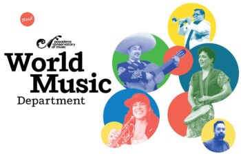 World Music Department - Musicians in colorful circles