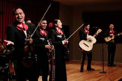 A mariachi group performs in the PCM Auditorium